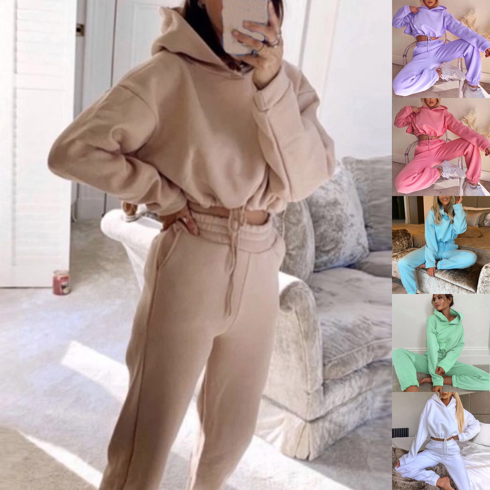 9691#2024 Autumn and Winter Best Selling Amazon ebay New Fashion Long Sleeve Sports Leisure suit Two-Piece Set for Women