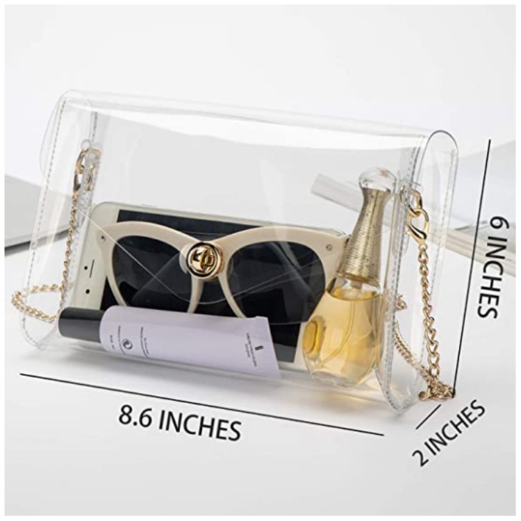 Spot Amazon Women Transparent Wallet Gift Transparent Messenger Bag Cute Sports Concert Prom Party