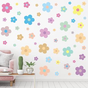 Spring Plant Flower Daisy Wall Stickers Wall Decoration PVC Children's Room Wall Stickers Window Stickers Bedroom Decals
