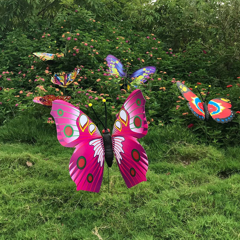 Large size simulation butterfly garden decoration wedding scene layout mall atrium pendant stage decoration simulation butterfly