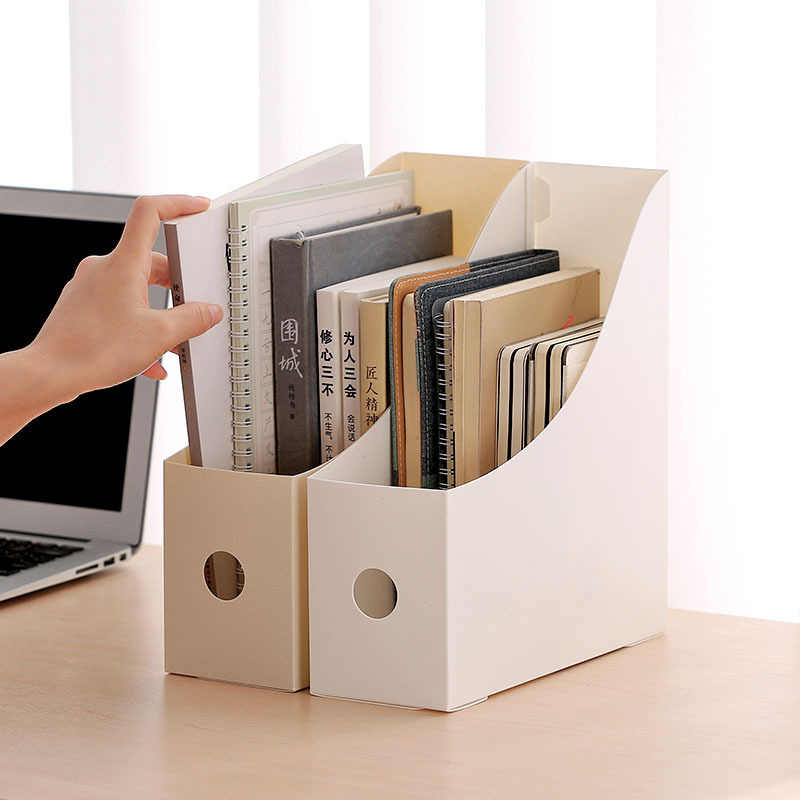 Desktop File Rack Office Supplies Simple Foldable Organize Book File File Data Classification Storage Box