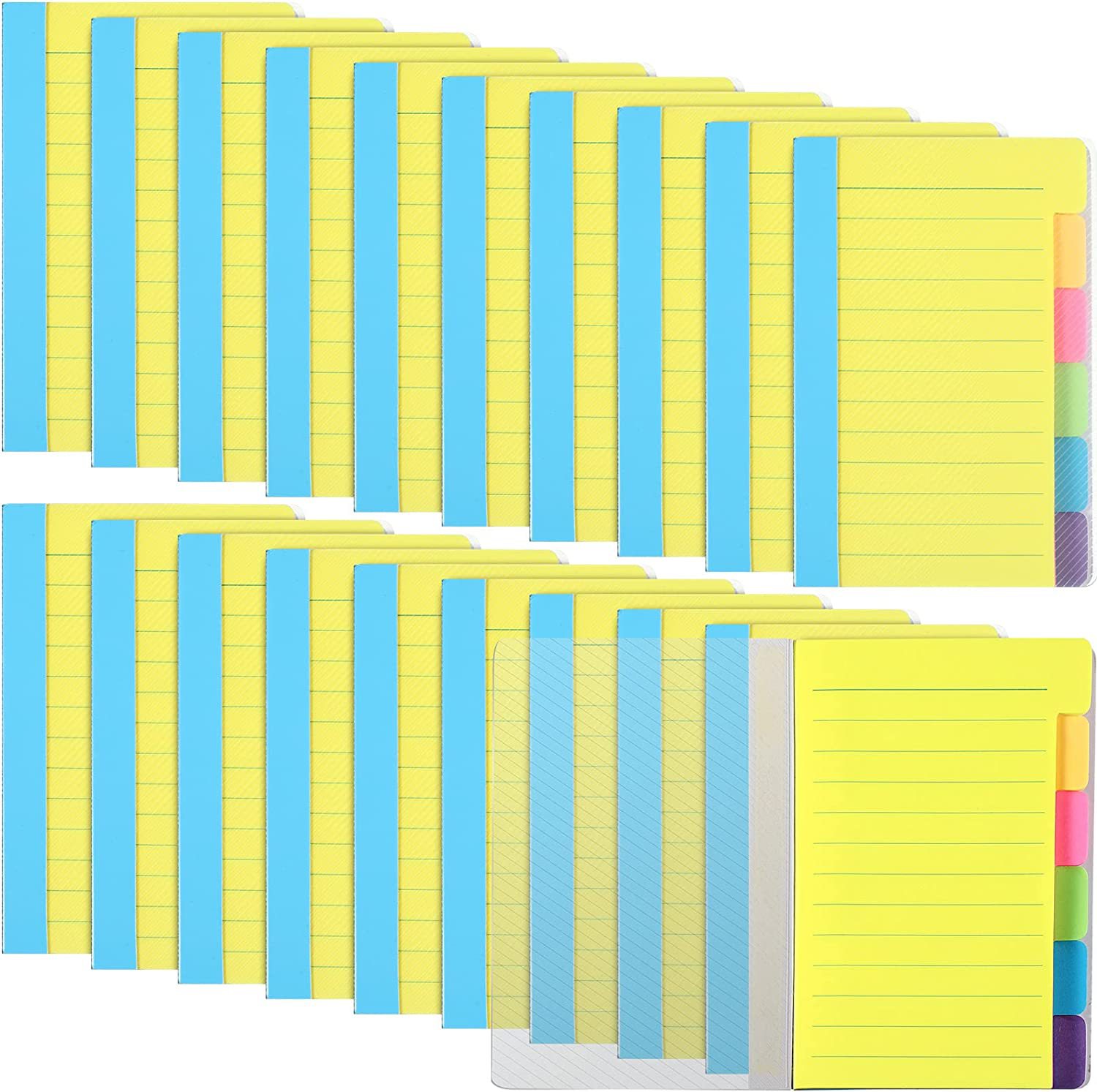 Notes can be torn paper daily t notepad simple horizontal line paper six-color notes for students meeting minutes