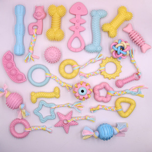 Dog Toy Ball Grinding Stick TPR Material Cleansing Teddy Relieving Boring Small Dog Puppy Bone Stick Pet Toy