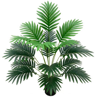 Cross-border Nordic Simulation Green Planting Sanwei Sunflower Potted Plant Indoor Living Room Home Furnishing Decoration Iron Leaf Fake Tree Bonsai