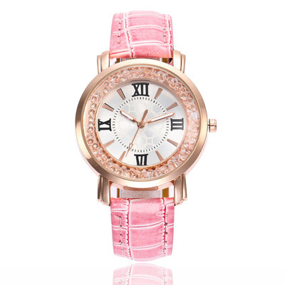 A generation of Korean leisure fashion student watch women's rhinestone gift live women's watch quartz watch belt