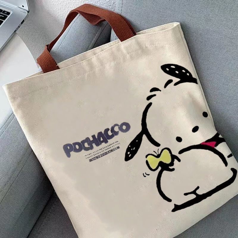 Canvas Bag Women's ins Mori Style High-face Value Niche Cartoon Shoulder Bag Large Capacity Book Bag for Going Out