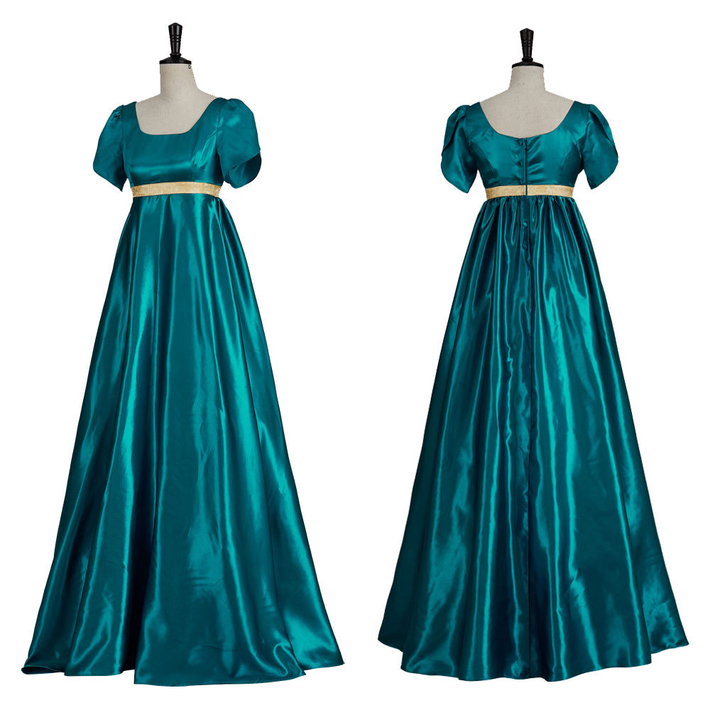 2201 (Short Satin) Bridgeton Peacock Blue dress