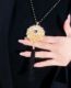 21. Black chain three-layer round black tassel