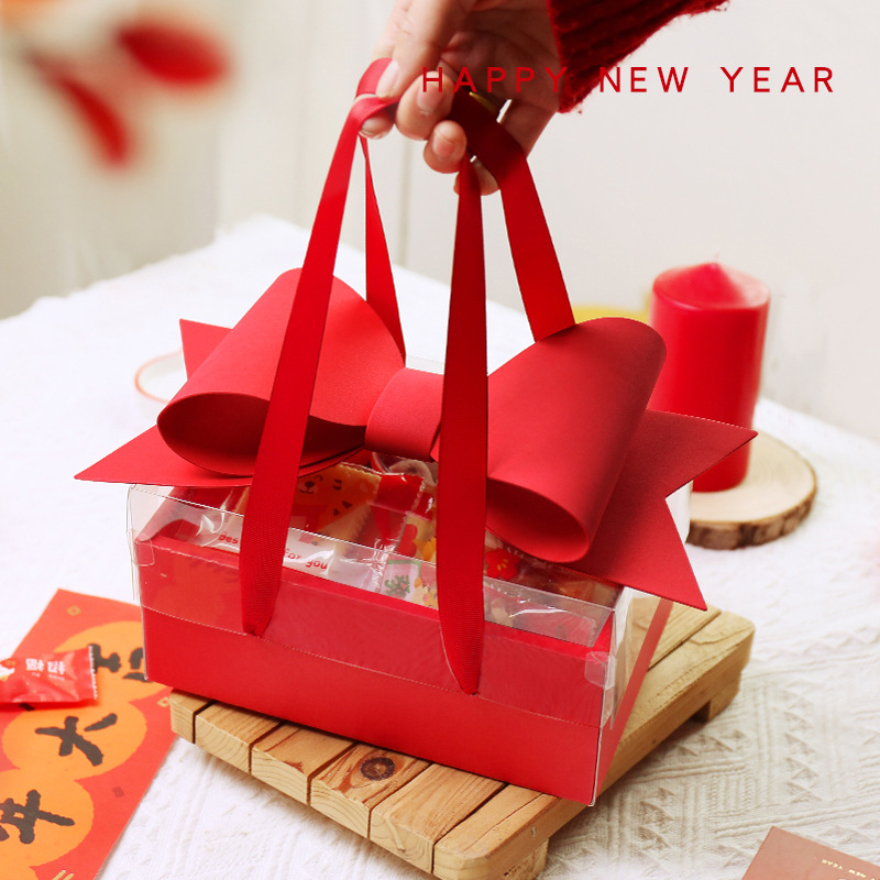 2025 New Year Portable Room Temperature Corrugated Packaging Box Nougat Snowflake Crisp Dried Glutinous Rice Boat Gift Box