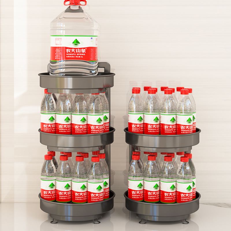 Rotating Seasoning Storage Rack Kitchen Condiment Shelf Household Daquan Countertop Oil Salt Sauce and Vinegar Storage Rack Supplies