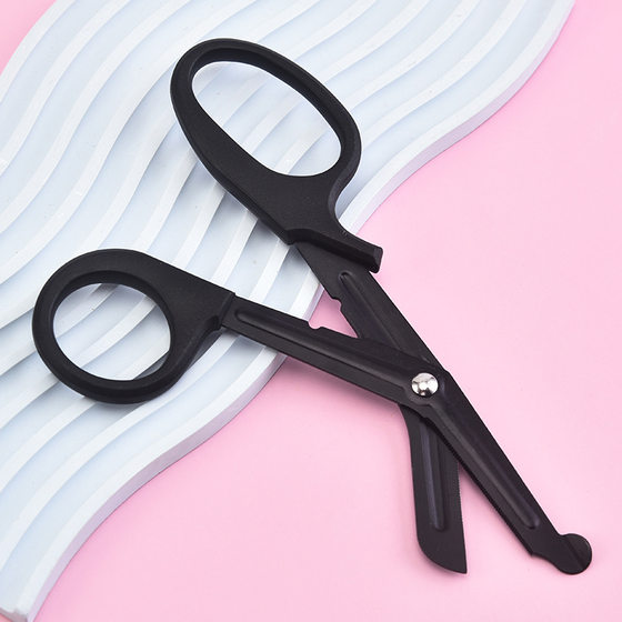Factory wholesale stainless steel gauze scissors elbow bandage scissors household canvas scissors portable outdoor camping accessories