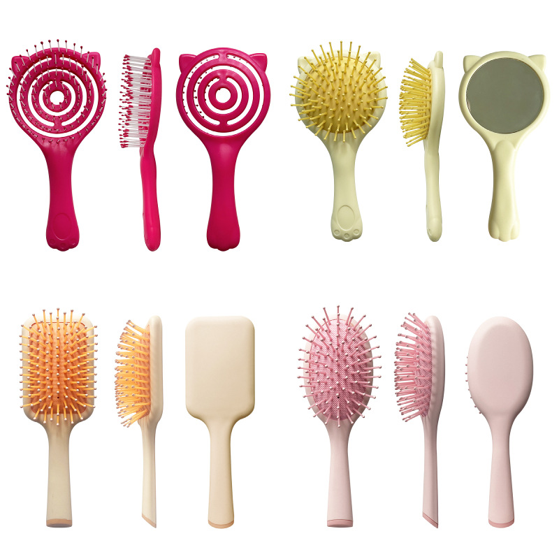 Hot sale comb cat ear hair comb cartoon mini portable air cushion comb air bag comb hollow ribs comb massage comb