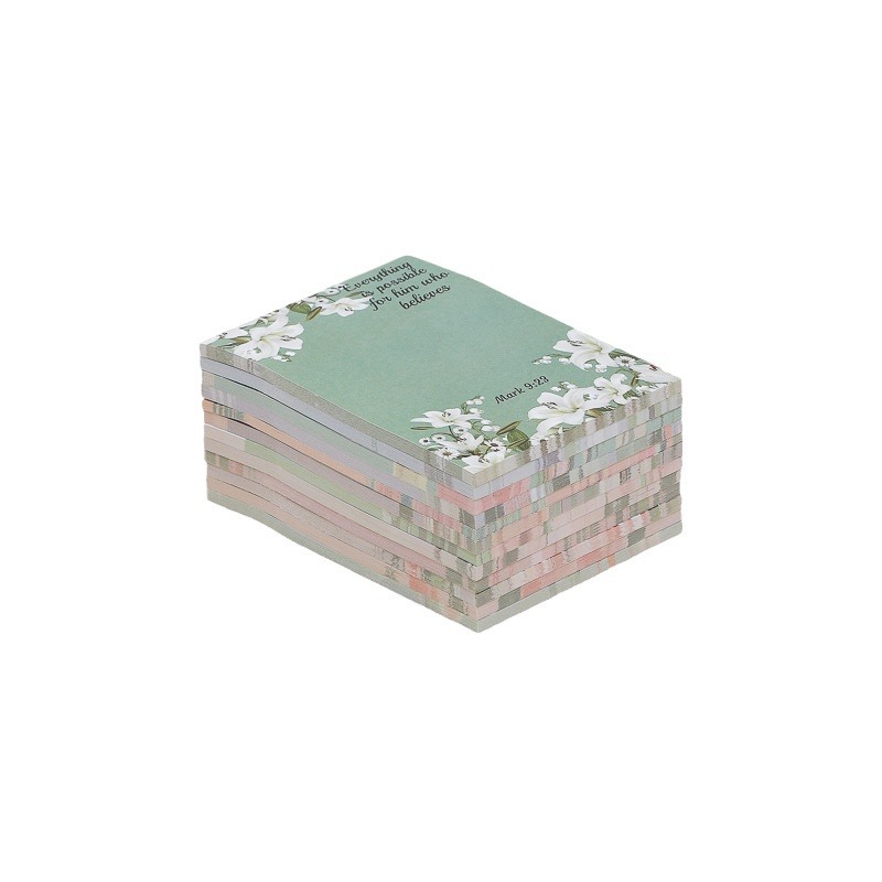 Cross-border journal note paper flower ins fresh n-Times stickers tearable message strip memo material collage base stickers