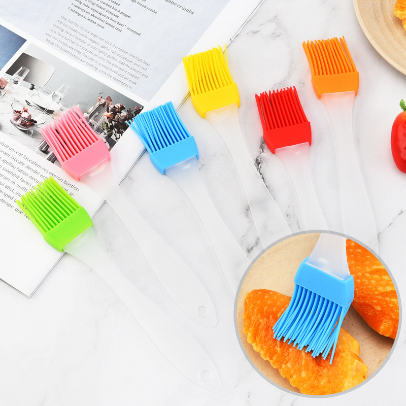 Silicone Oil Brush Household Kitchen Pancake Edible Brush Baking Brush Pancake Outdoor Barbecue Tools Disposable Oil Brush