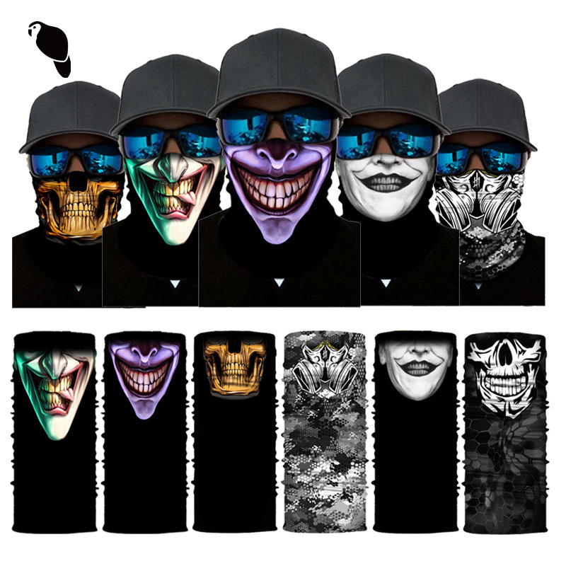 Hoon Hui Skull Half Face Series Волшебный капюшон Бесшовная Amazon Защитная теплая Шея Маска для наружного оборудования