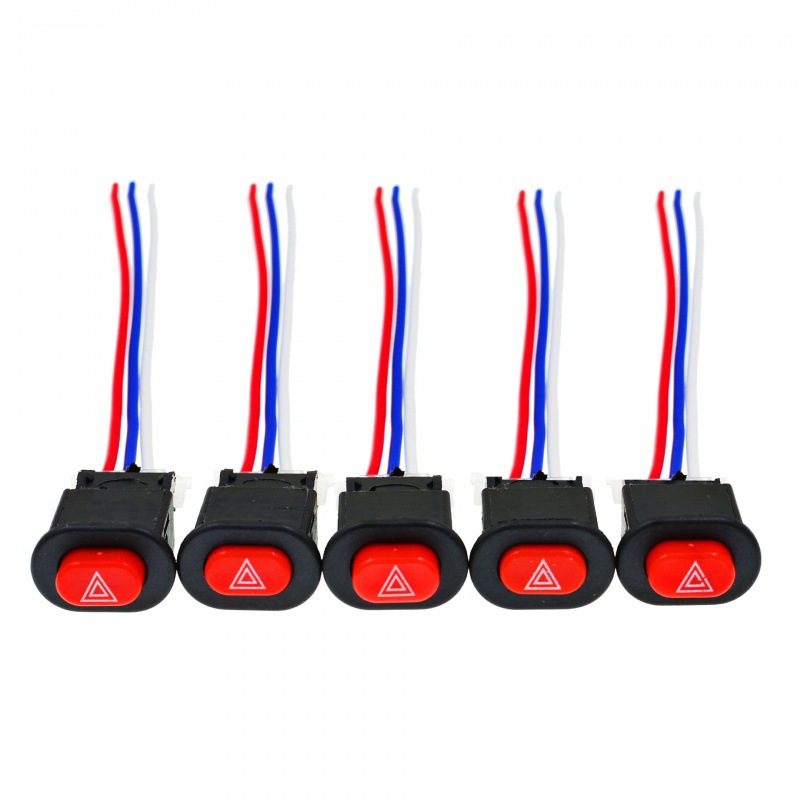 Motorcycle modification universal double flash switch double flash warning switch double circuit breaker hazard light switch