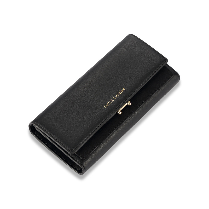 [Classic] European and American retro ladies long wallet large three fold clutch bag wallet wholesale purse