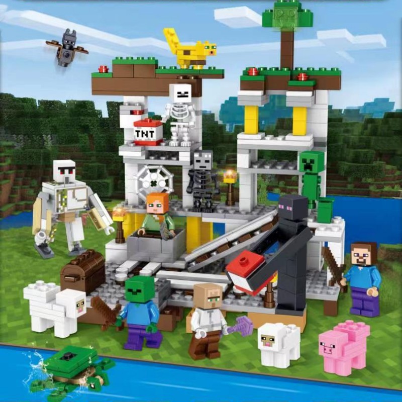 Compatible with Lego bricks My World Mine Park Children's puzzle Stitching small particle toys for cross-border use