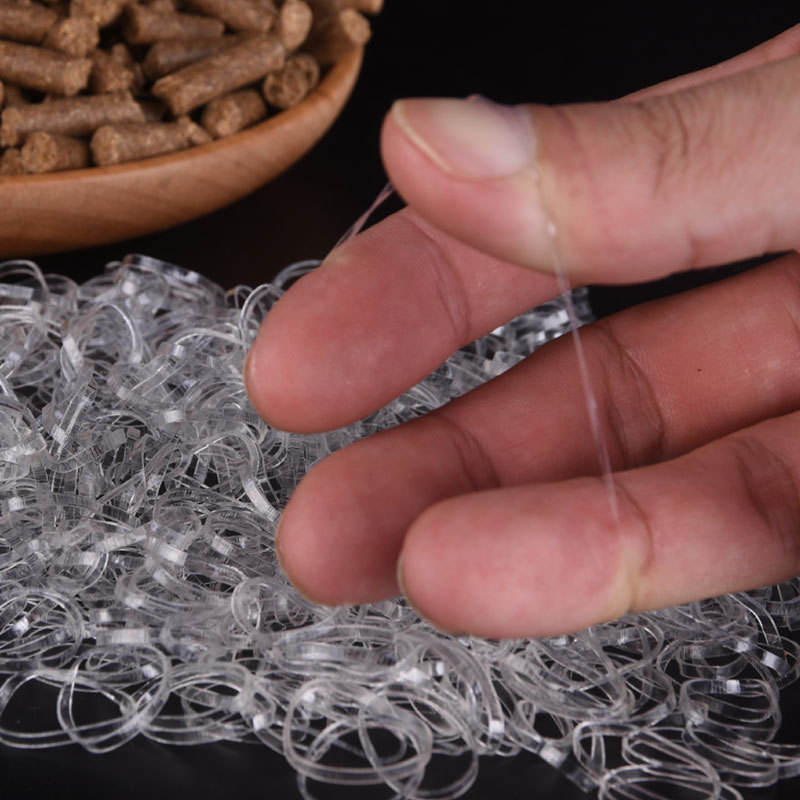 Hand-tied granular rubber band super-large reinforced white rubber band large diameter multi-granular bait feeder for fishing large objects
