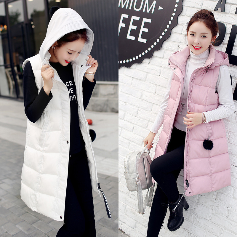 Cross-border autumn and winter new cotton vest cotton-padded jacket women fat mm2021 new long vest women 200kg coat tide