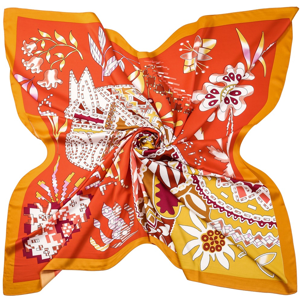 AliExpress 130cm new floral horse ladies fashion printed scarf scarf shawl large square scarf wholesale