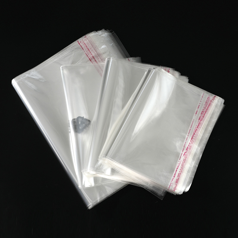 Spot opp bag clothes large bag transparent plastic packaging bag flat pocket breathable wholesale opp self-adhesive bag