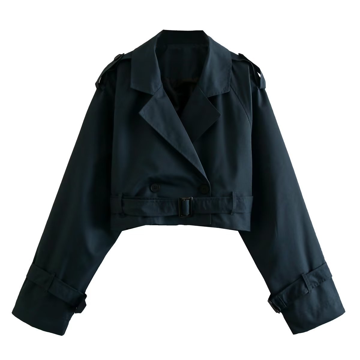Wholesale Y2K2023 spring new European and American style women's short cut windbreaker belt coat jacket female B62529