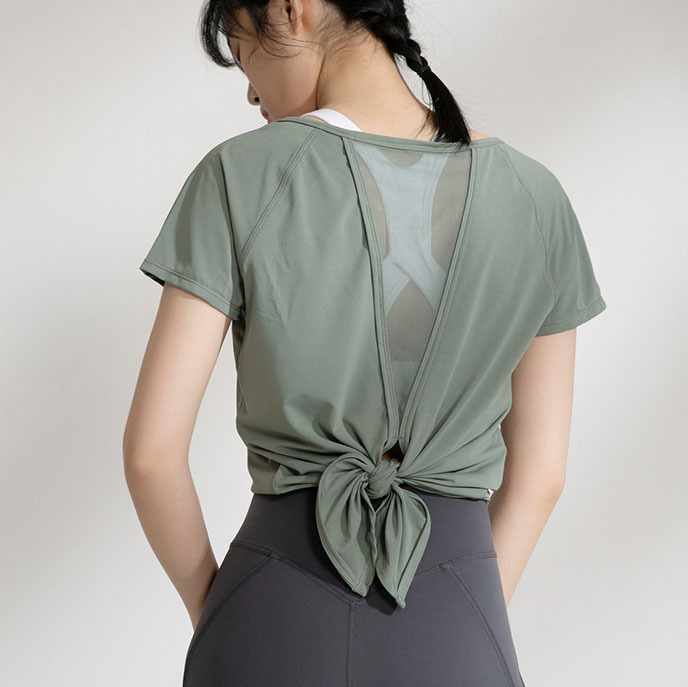 lulu Sports Short-sleeved Women's Blouse Sports T-shirt Yoga Top Yoga Short-sleeved Mesh Beauty Back Fitness Jacket