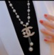 15. White chain double C white beads