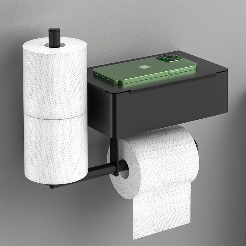 Cross-border tissue holder 304 stainless steel non-perforated toilet paper holder bathroom privacy tissue box roll paper holder wet tissue box