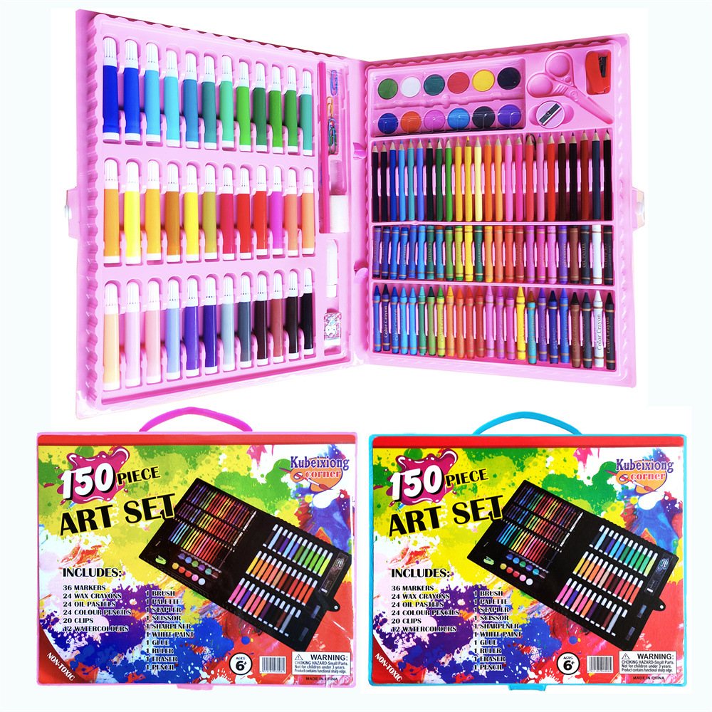 Student DIY Graffiti 150 Brushes Children's Stationery Gift Box Set Watercolor Pens Back-to-School Gift Factory Wholesale