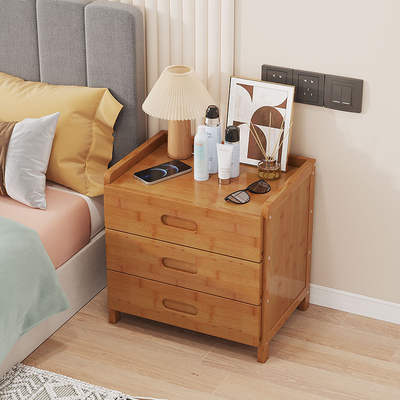 Solid Wood Bedroom Bedside Cabinet Storage Cabinet Simple Drawer Storage Cabinet Household Small Bedside Cabinet Storage Rack Multifunctional