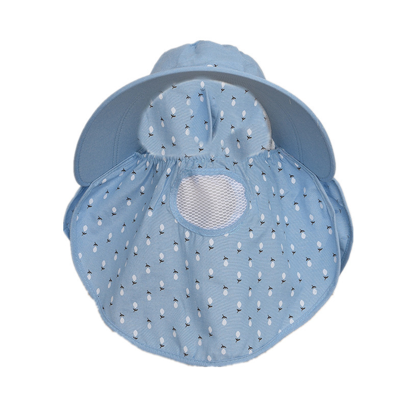 Summer New Face-Covering Sun Hat Tea-Picking Hat Riding Women's Sun-Shading Sun-Protection Hat UV-Protection Mask Cool Hat