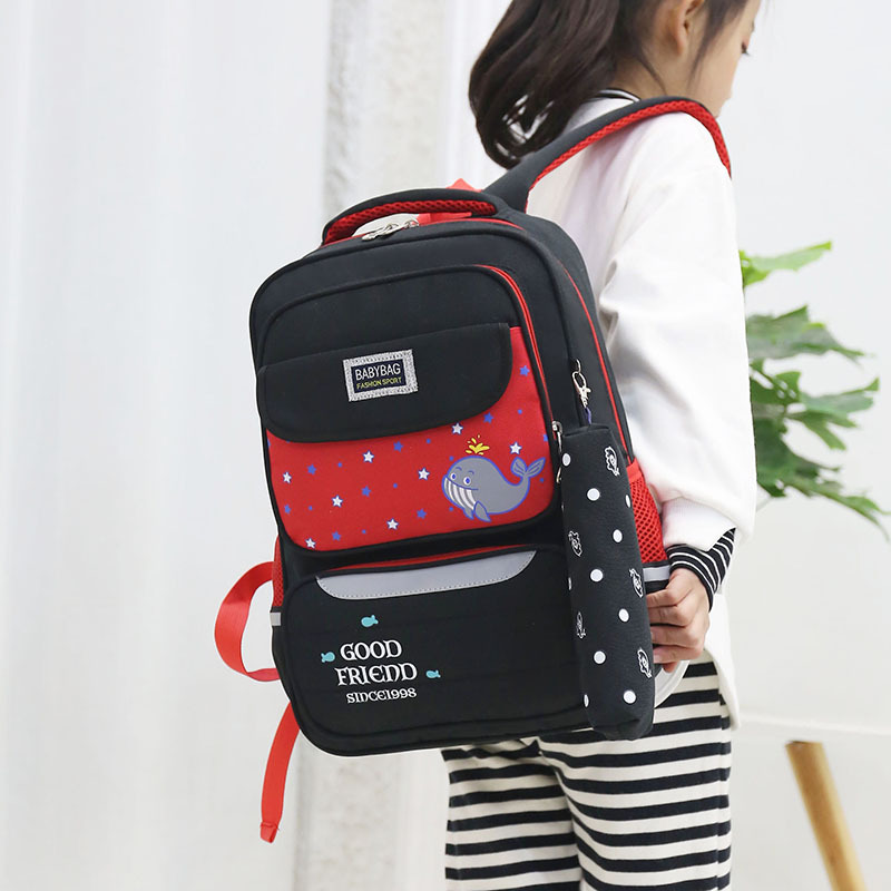 Korean Style Schoolbag for Primary School Boys and Girls 6-12 Years Old Backpack Lightweight Decompression 1-3-4-6 Grades