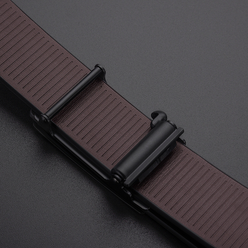Belt men's classic automatic buckle men's belt pu belt body smooth buckle business belt wholesale men's belt new