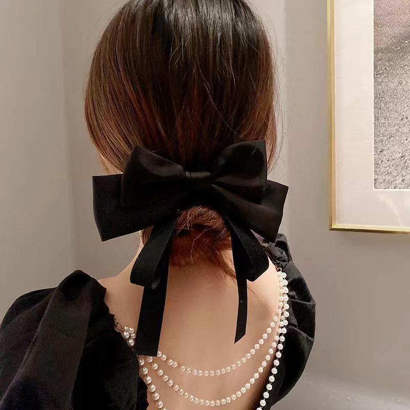 優雅な気質の蝶結びのヘアピンのネットの赤い少女のヘアピンのトップは超仙のクリップの後頭部を挟んで日韓の髪飾りを飾ります。|undefined