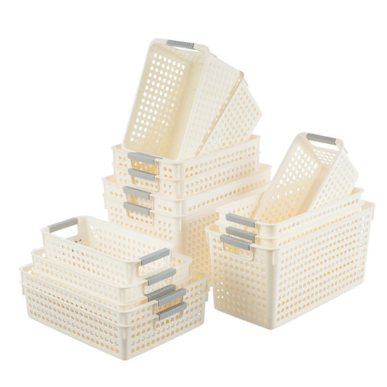 Plastic Storage Basket Wholesale Desktop Sundries Storage Box Kindergarten Toy Storage Box Kitchen Snack Storage Basket