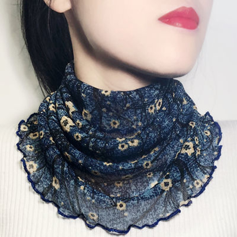 Spring and summer new ever-changing multi-functional gold silk ear mask scarf women's pullover small silk scarf neck protection enlarged upgraded version