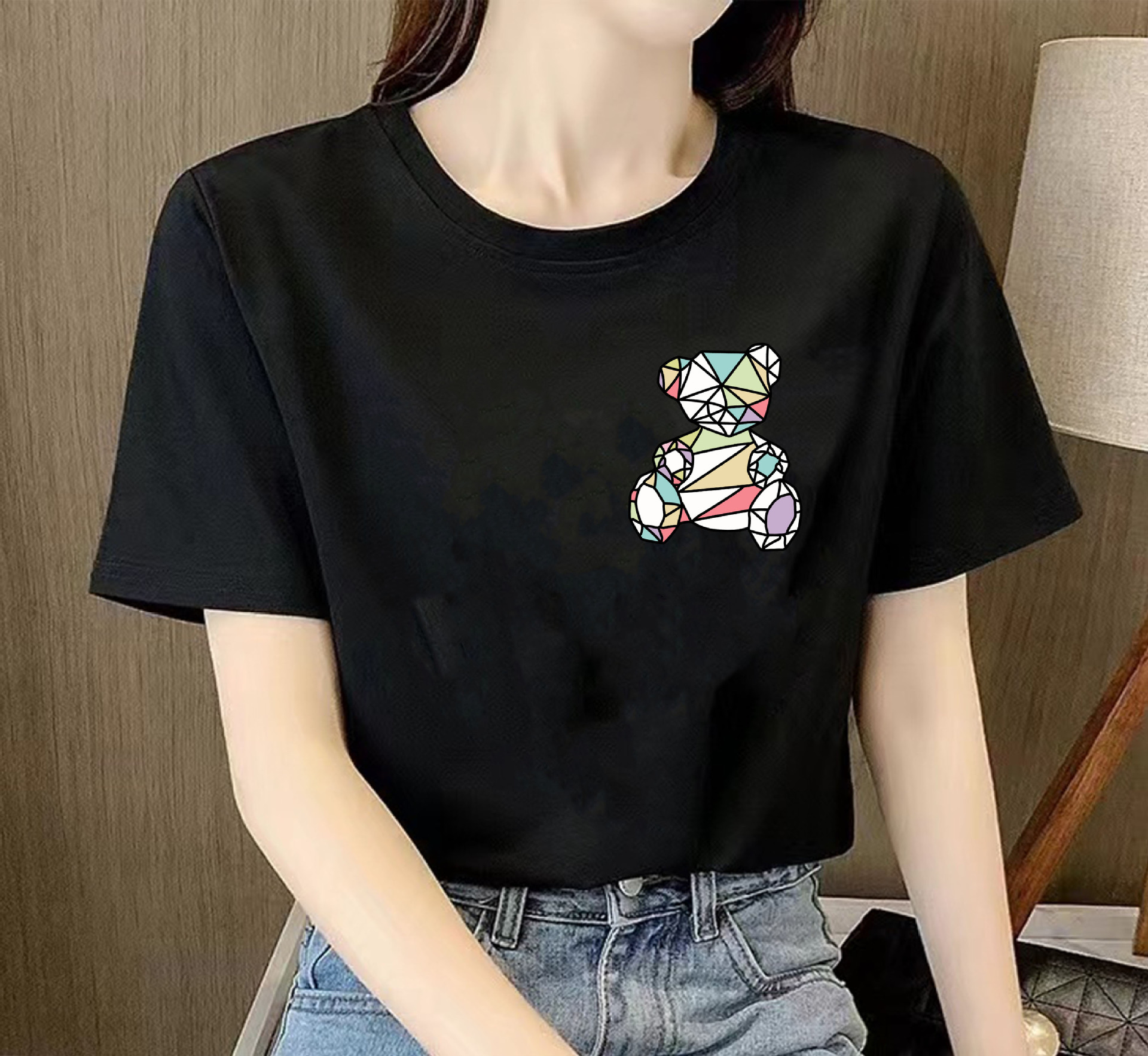 2021 new summer short-sleeved T-shirt women's clothing student Korean style loose plus size women's clothing factory wholesale one-piece delivery