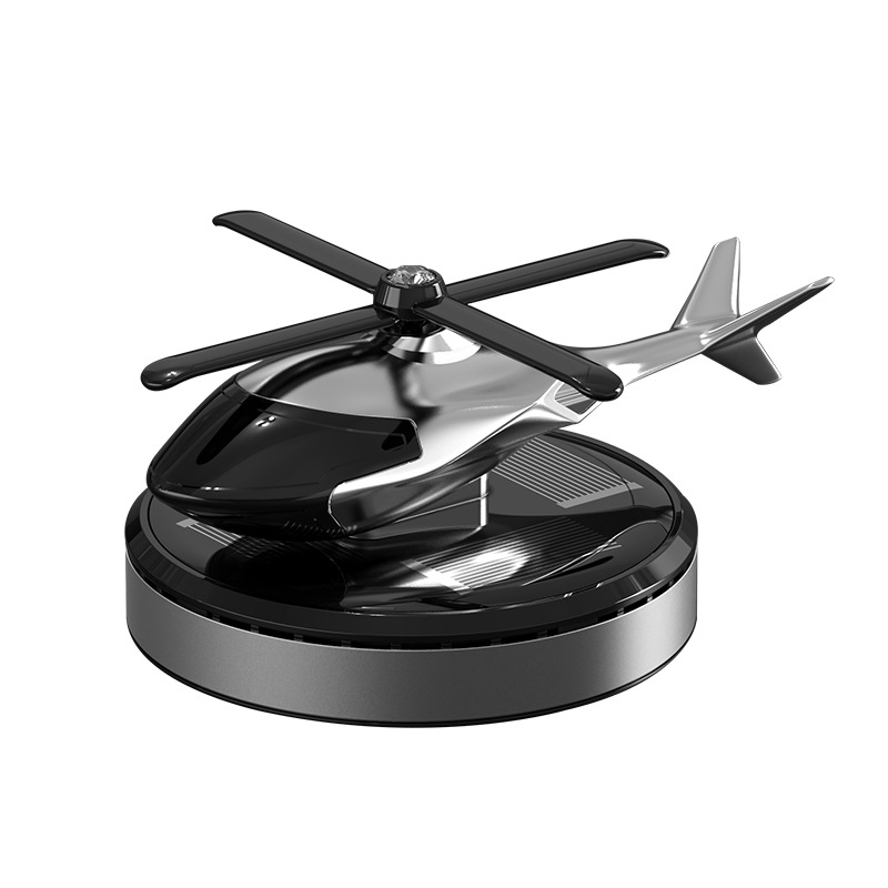 Solar rotating car plane aromatherapy wholesale creative helicopter car aromatherapy car perfume ornaments