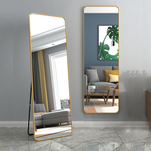 Mirror full-body dressing mirror home floor mirror wall hanging wall girl bedroom makeup Wall fitting mirror in wholesale