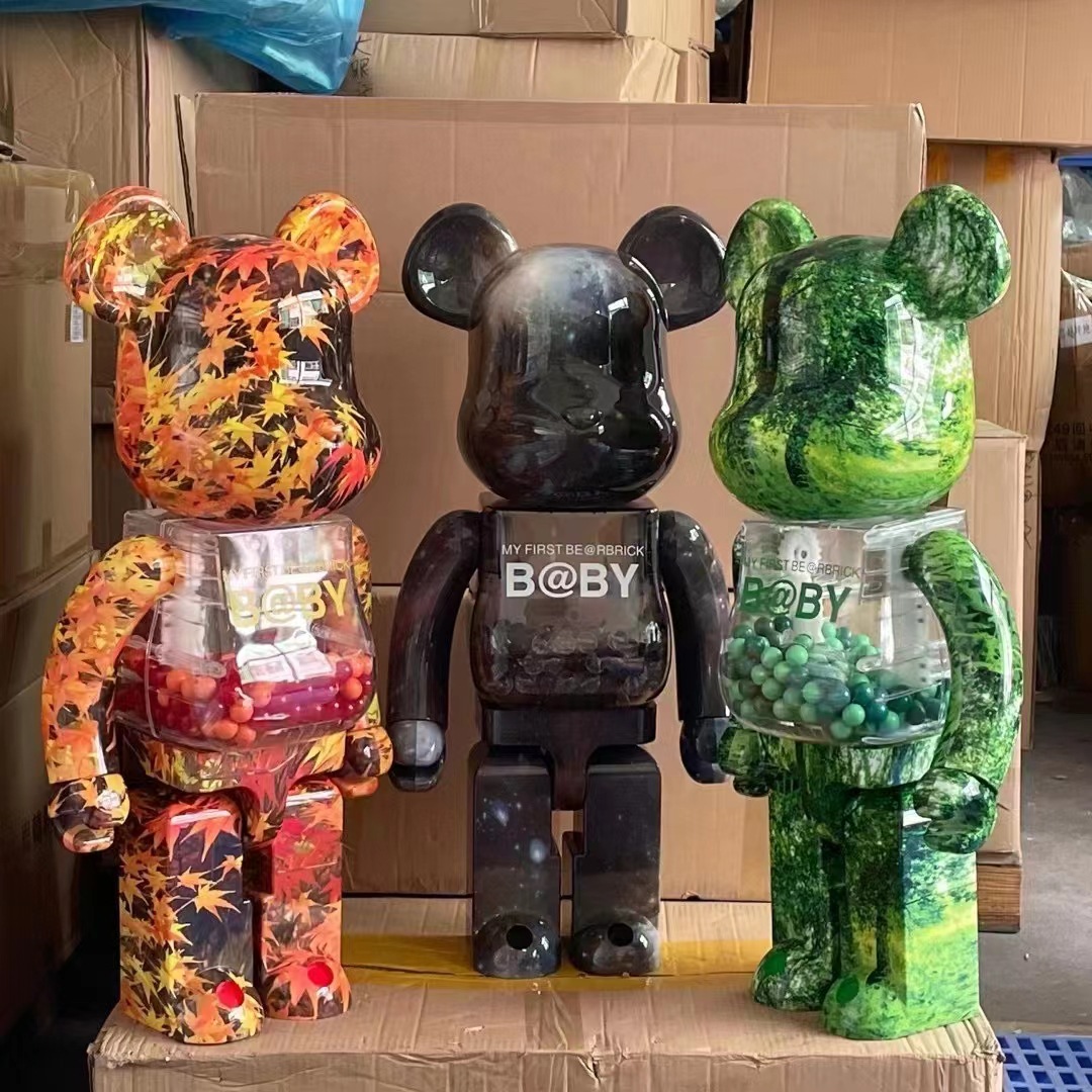 bearbrick1000% Starry Sky 2G empty mountain base violent bear acrylic box decoration trendy toy doll