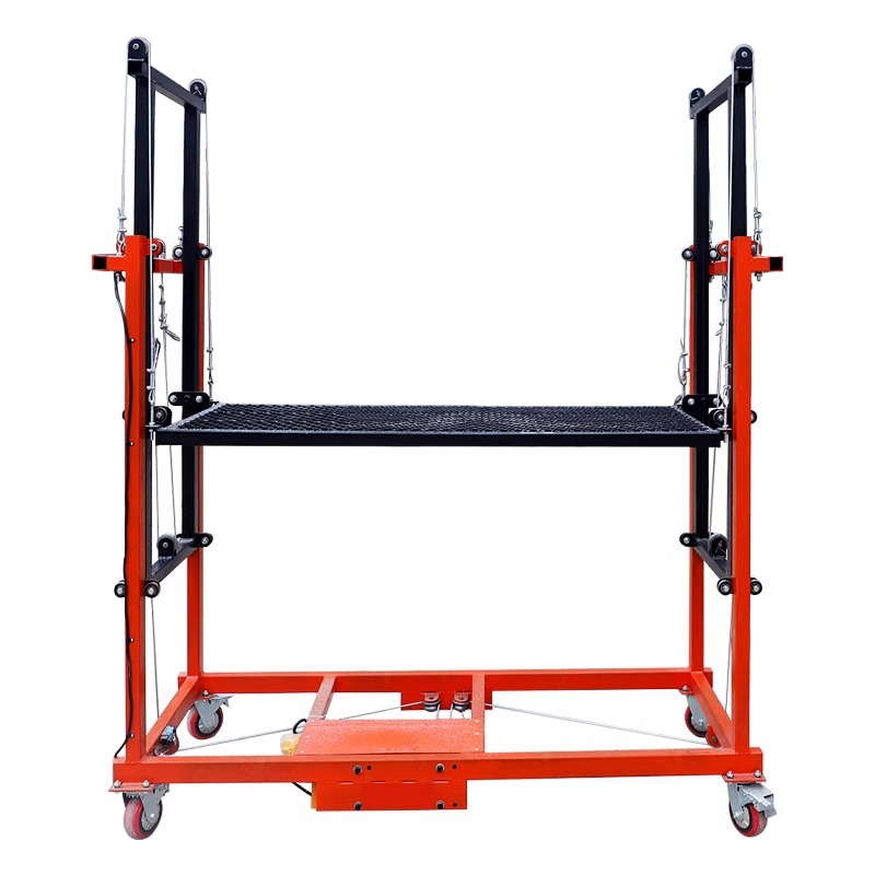 Small electric lifting scaffold elevator new mobile folding lifting platform decoration hoist remote control