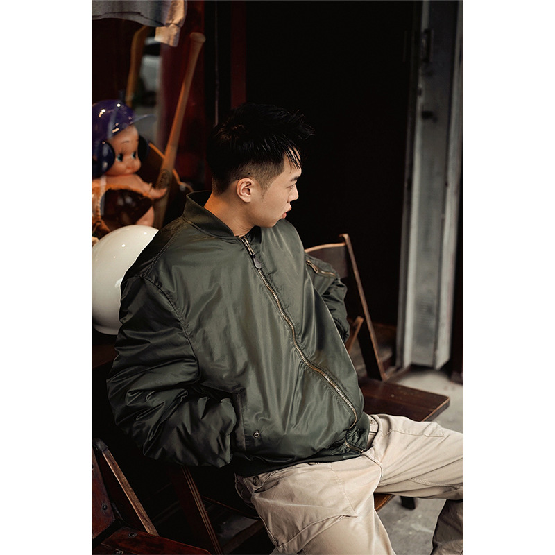 Norman Longmei military uniform classic MA1 autumn and winter thickened jacket pilot jacket Air Force men's fashion baseball uniform