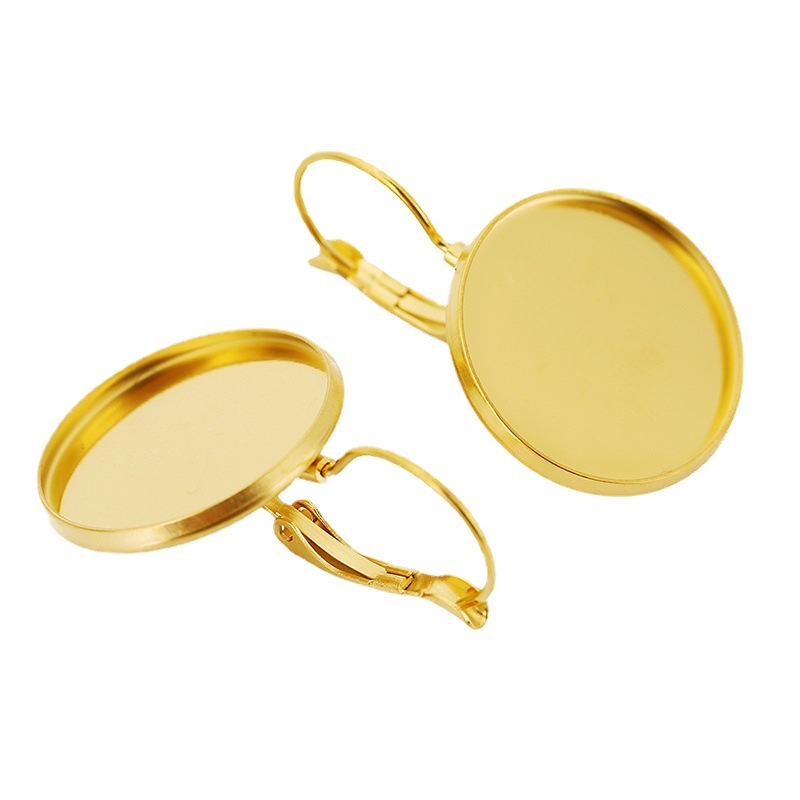 Stainless Steel Time Gem Earrings Tray European and American Earrings Accessories Handmade diy Earrings Base Earrings Accessories