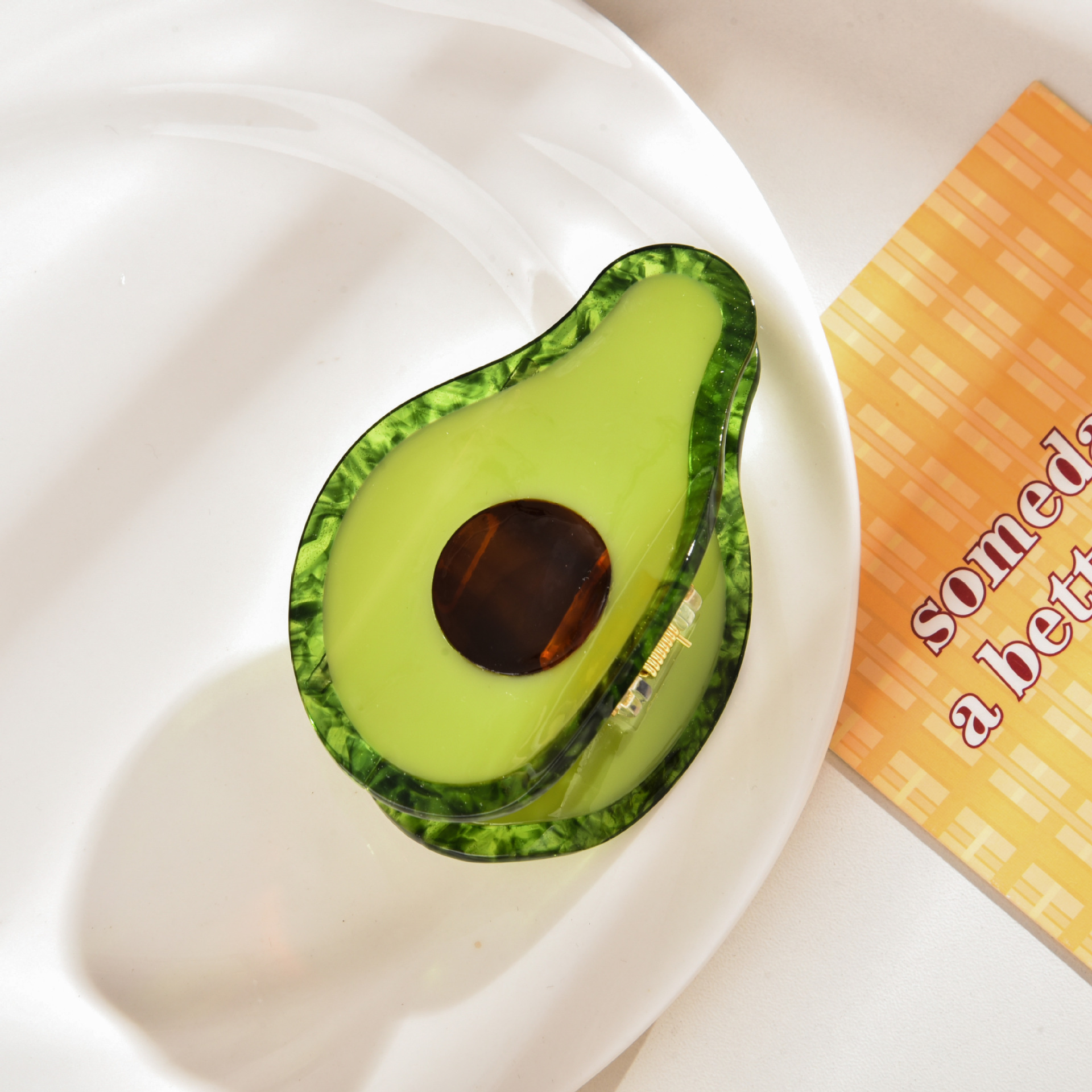 YHJ hair accessories New Design food hairpin peanut avocado acetate hair clip updo shark clip hair grip_voghion.com