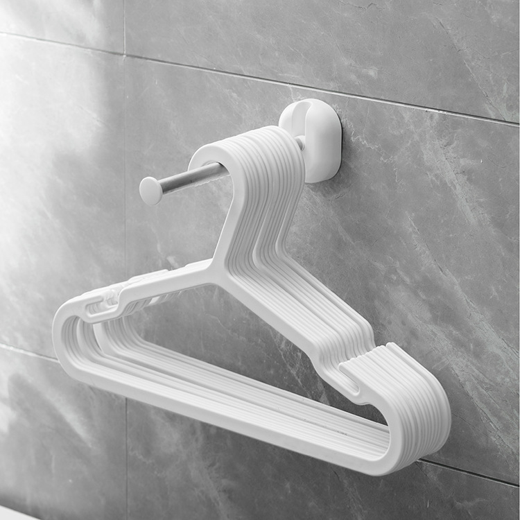 Factory Clothes Hanger Storage Artifact Balcony Finishing Rack Punch-free Wall-mounted Telescopic Hook Clothes Rack