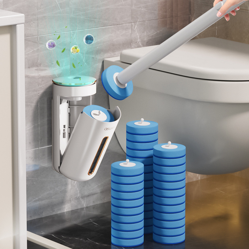 Disposable Toilet Brush Household Toilet Wall Hanging No Dead Angle Toilet Brush Special Descaling Artifact Brush Head