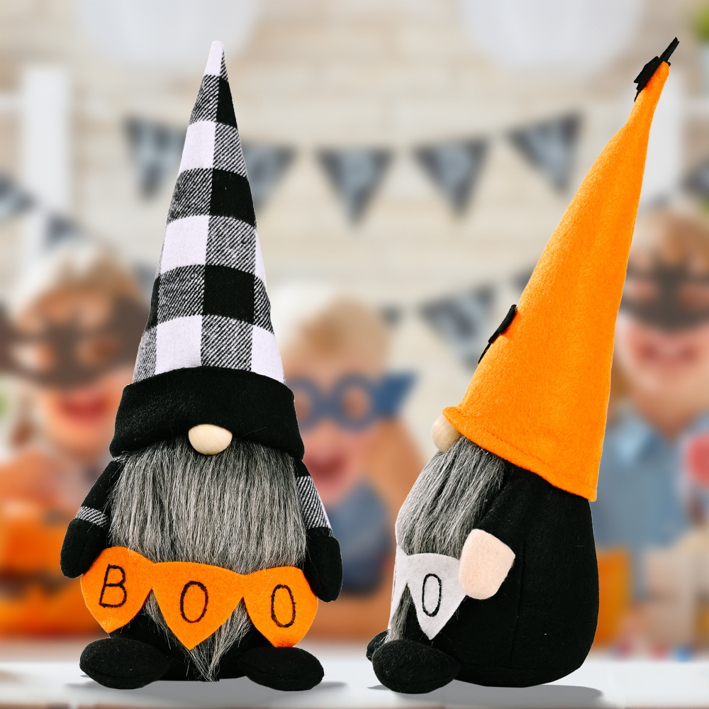Cross-border New Halloween Decoration BOO Decoration Faceless Doll Rudolph Standing Doll Ghost Festival Decoration Doll
