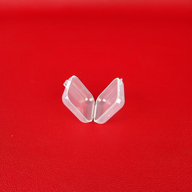 Square 3.5 transparent small box beaded fishhook screw plastic storage box ring earrings storage earplug box